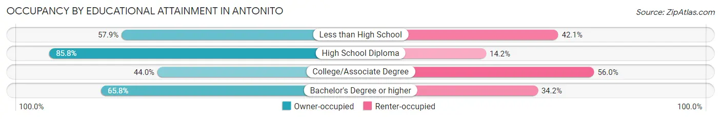 Occupancy by Educational Attainment in Antonito
