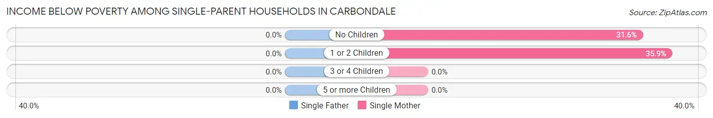 Income Below Poverty Among Single-Parent Households in Carbondale