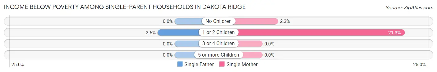 Income Below Poverty Among Single-Parent Households in Dakota Ridge