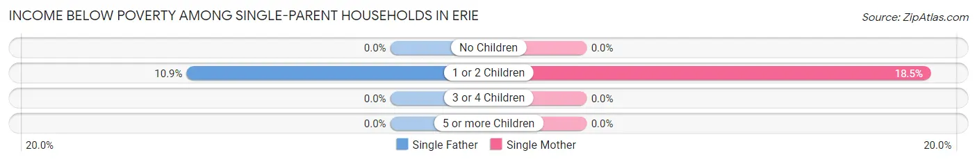 Income Below Poverty Among Single-Parent Households in Erie