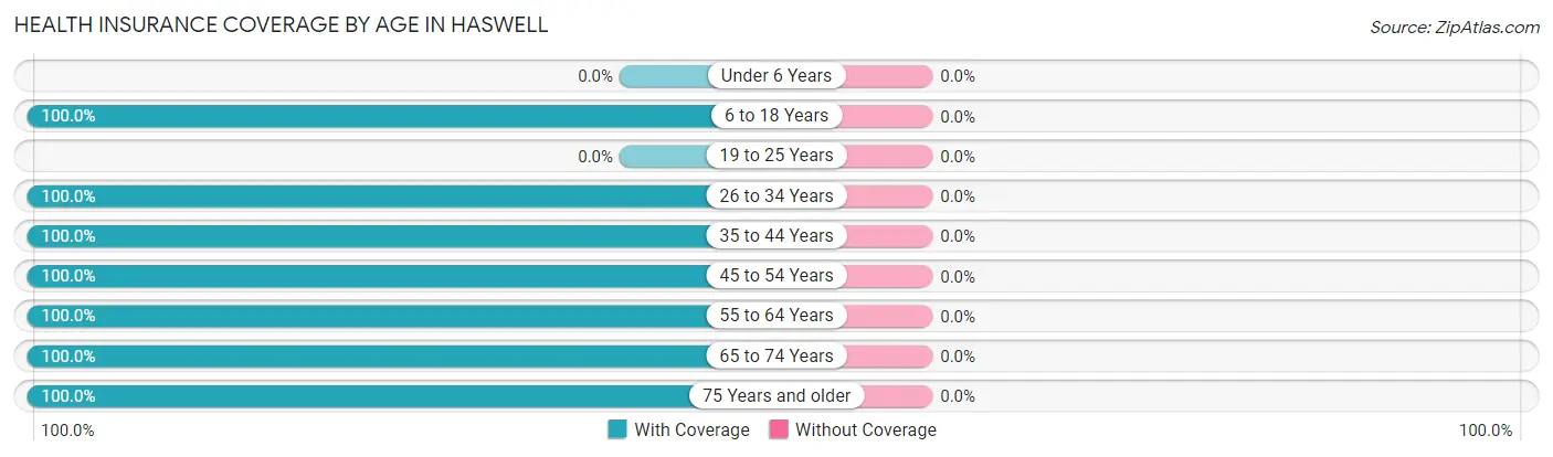 Health Insurance Coverage by Age in Haswell