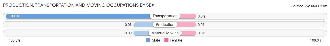 Production, Transportation and Moving Occupations by Sex in Hoehne
