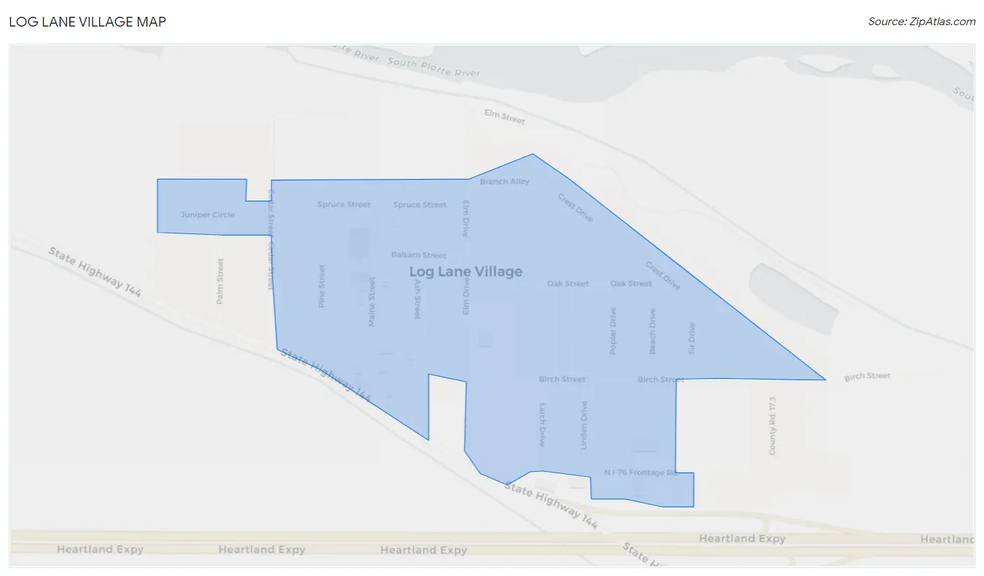 Log Lane Village Map