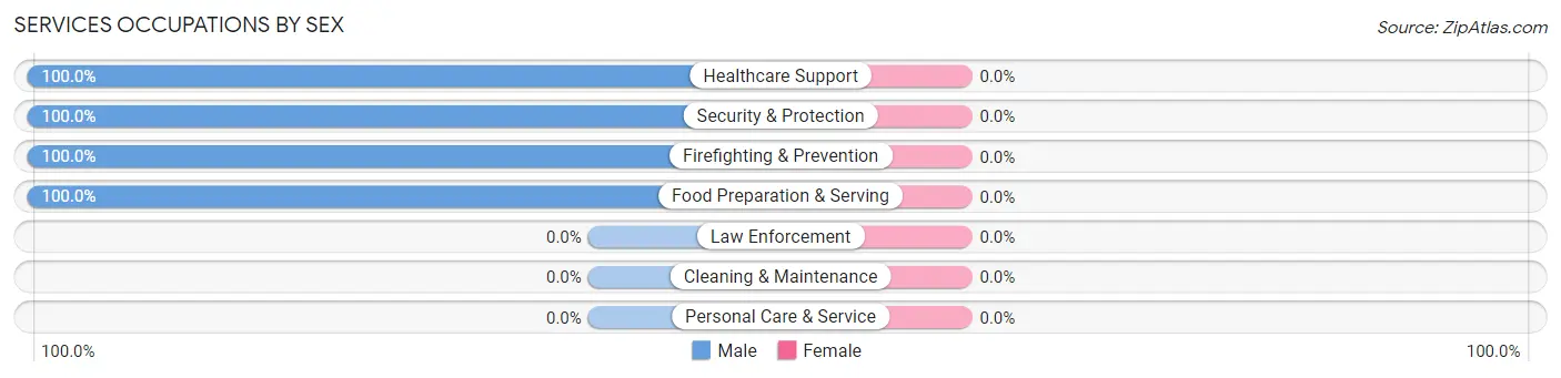 Services Occupations by Sex in Perry Park