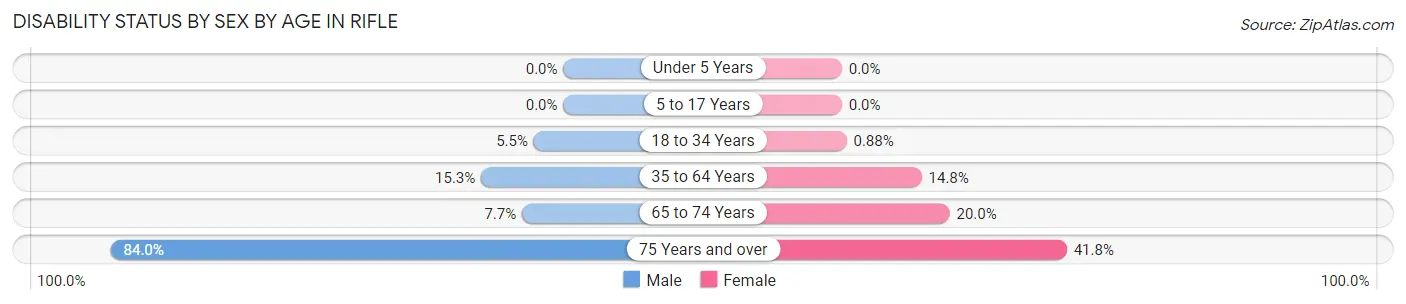Disability Status by Sex by Age in Rifle