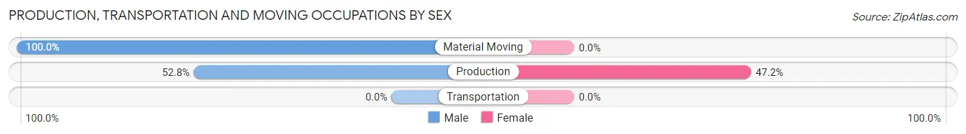 Production, Transportation and Moving Occupations by Sex in Sierra Ridge