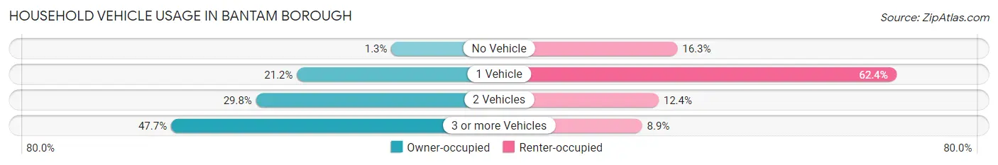 Household Vehicle Usage in Bantam borough