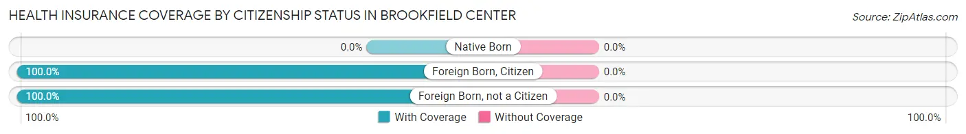 Health Insurance Coverage by Citizenship Status in Brookfield Center