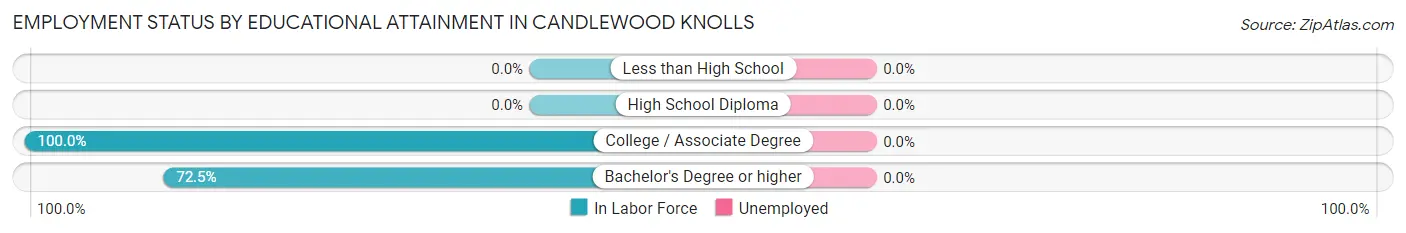 Employment Status by Educational Attainment in Candlewood Knolls