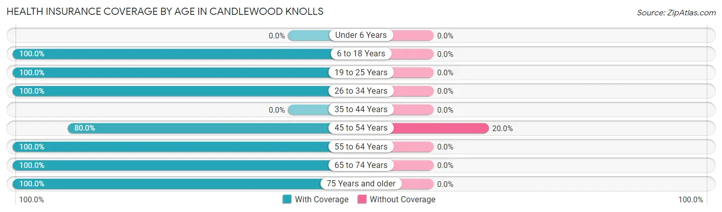 Health Insurance Coverage by Age in Candlewood Knolls