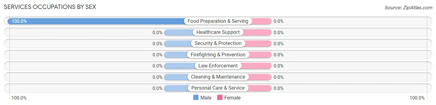 Services Occupations by Sex in Candlewood Knolls
