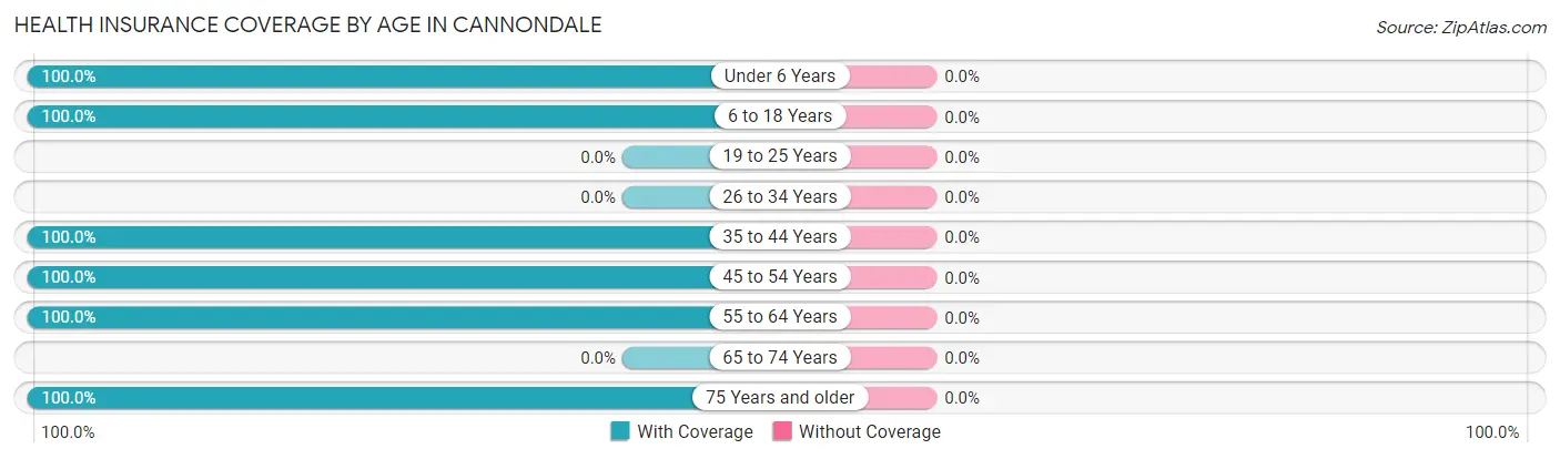 Health Insurance Coverage by Age in Cannondale