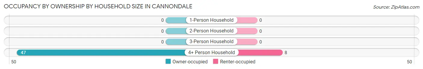 Occupancy by Ownership by Household Size in Cannondale