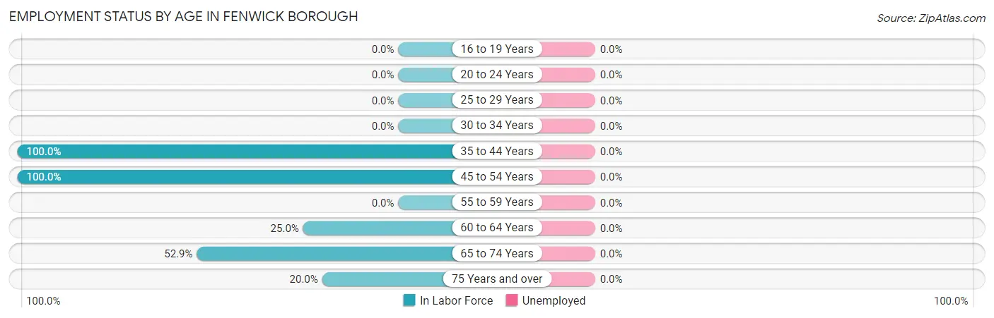 Employment Status by Age in Fenwick borough