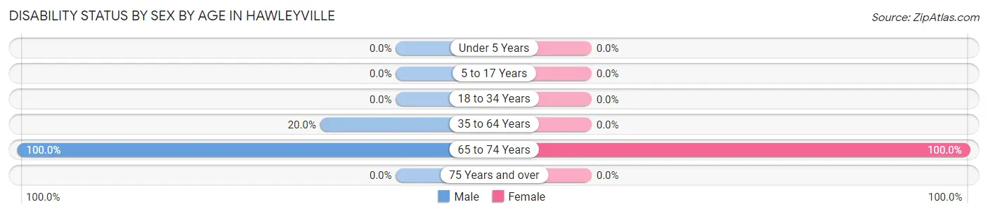 Disability Status by Sex by Age in Hawleyville