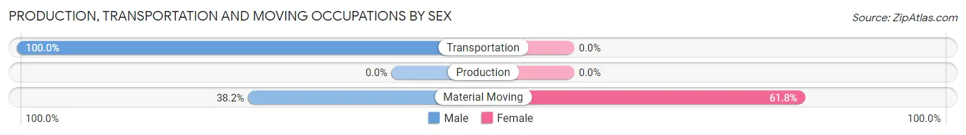 Production, Transportation and Moving Occupations by Sex in Madison Center
