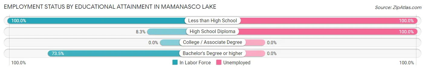 Employment Status by Educational Attainment in Mamanasco Lake