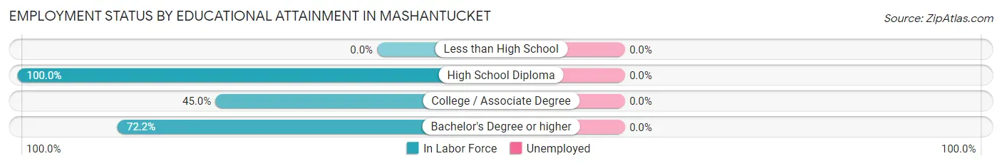 Employment Status by Educational Attainment in Mashantucket