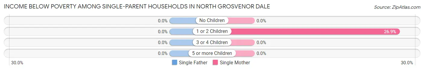 Income Below Poverty Among Single-Parent Households in North Grosvenor Dale
