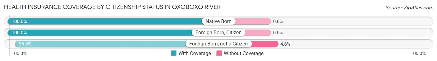 Health Insurance Coverage by Citizenship Status in Oxoboxo River