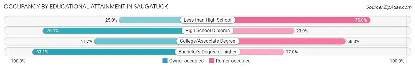 Occupancy by Educational Attainment in Saugatuck