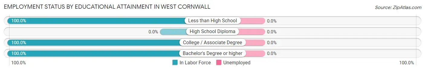 Employment Status by Educational Attainment in West Cornwall