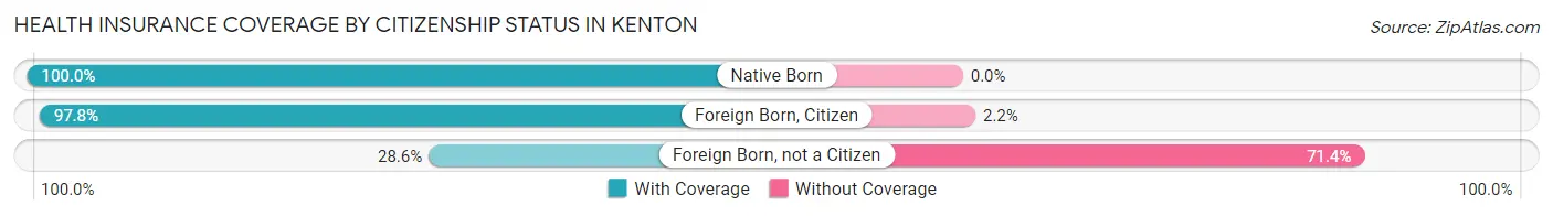 Health Insurance Coverage by Citizenship Status in Kenton