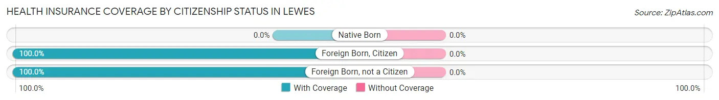 Health Insurance Coverage by Citizenship Status in Lewes