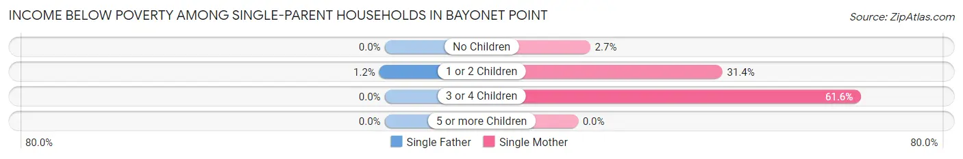 Income Below Poverty Among Single-Parent Households in Bayonet Point