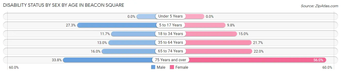 Disability Status by Sex by Age in Beacon Square