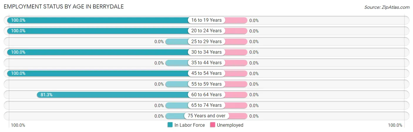 Employment Status by Age in Berrydale