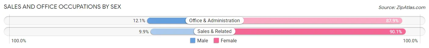Sales and Office Occupations by Sex in Big Coppitt Key
