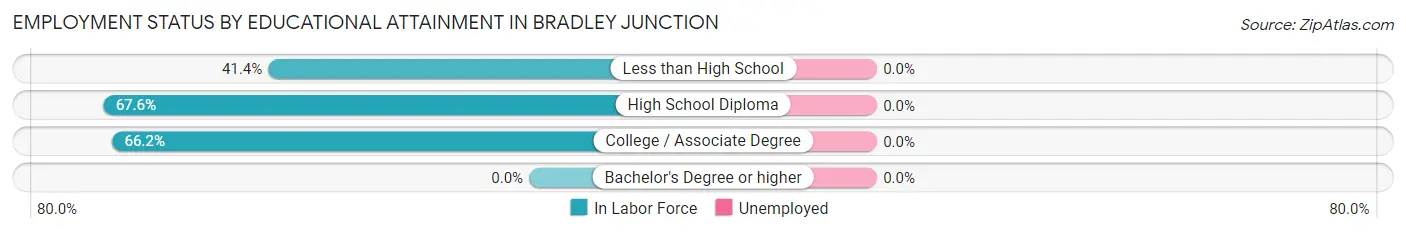 Employment Status by Educational Attainment in Bradley Junction