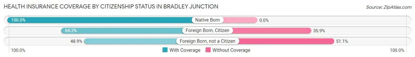 Health Insurance Coverage by Citizenship Status in Bradley Junction
