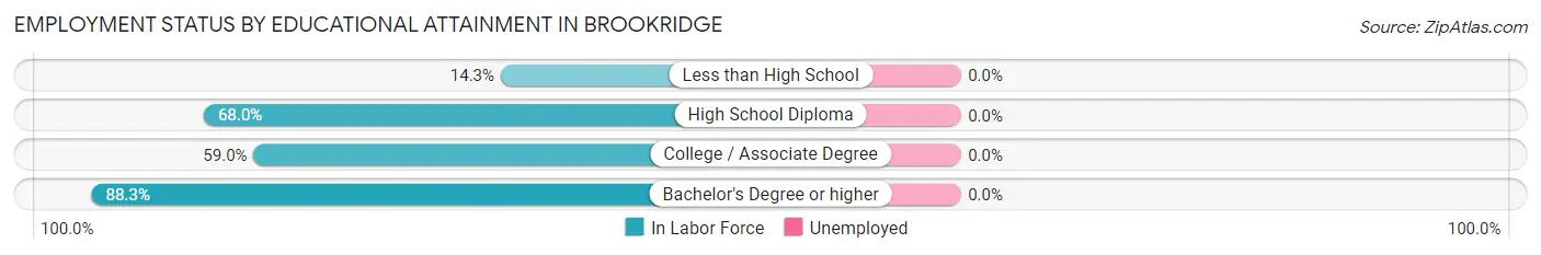 Employment Status by Educational Attainment in Brookridge