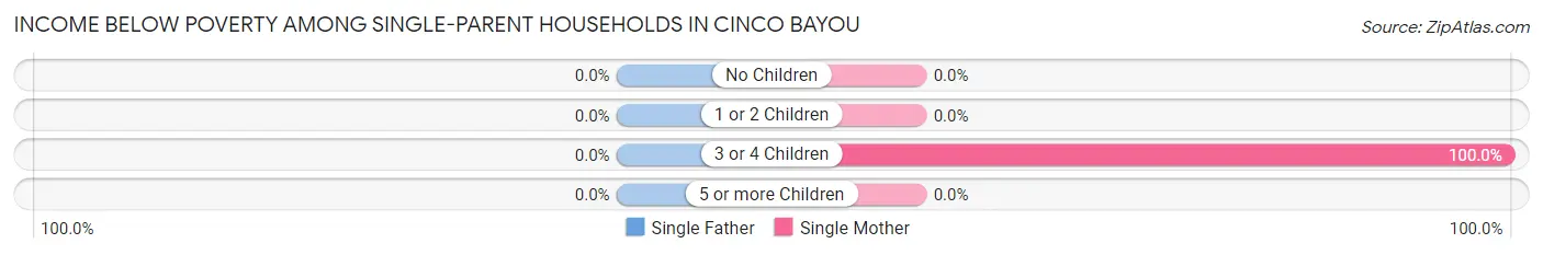 Income Below Poverty Among Single-Parent Households in Cinco Bayou