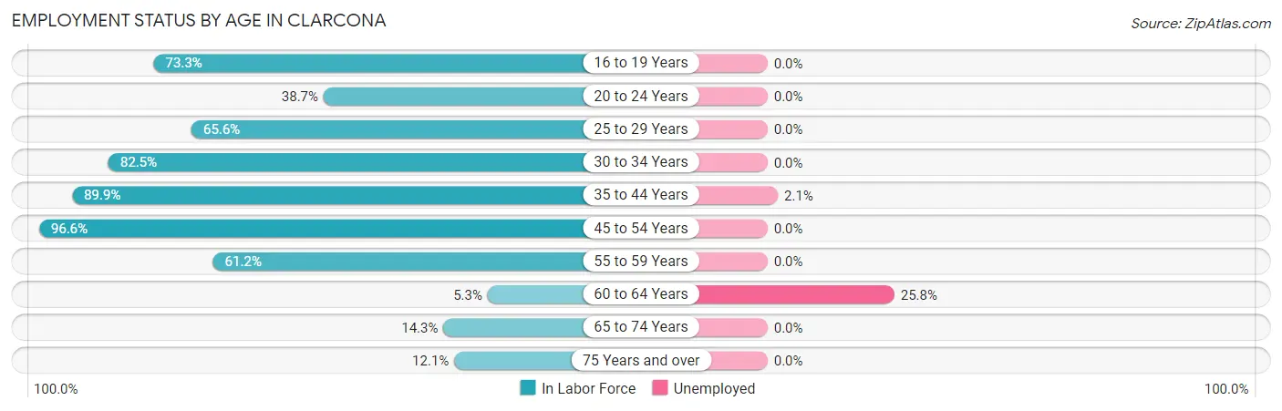 Employment Status by Age in Clarcona