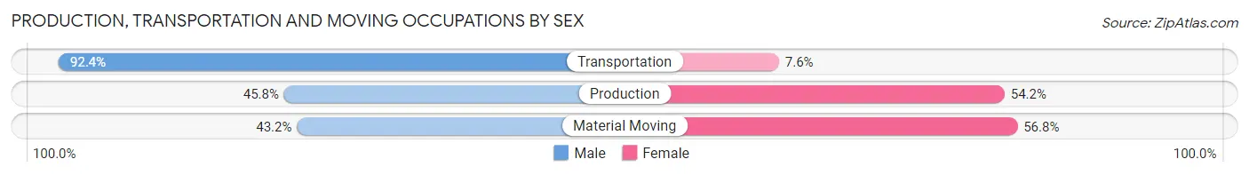 Production, Transportation and Moving Occupations by Sex in Destin