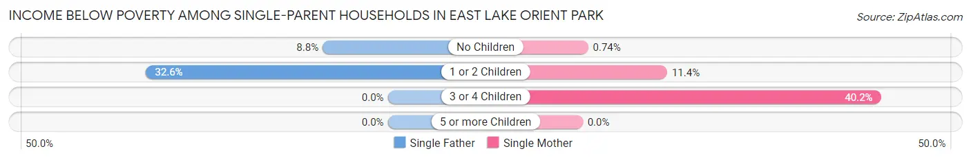 Income Below Poverty Among Single-Parent Households in East Lake Orient Park
