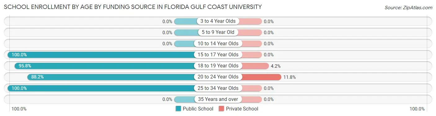 School Enrollment by Age by Funding Source in Florida Gulf Coast University