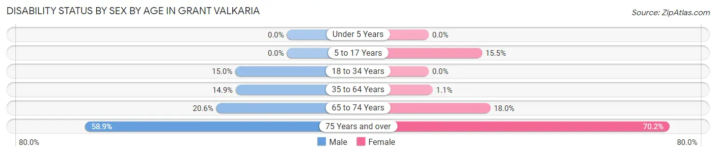 Disability Status by Sex by Age in Grant Valkaria