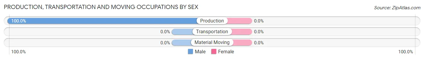 Production, Transportation and Moving Occupations by Sex in Indian Creek