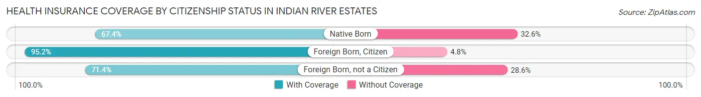 Health Insurance Coverage by Citizenship Status in Indian River Estates