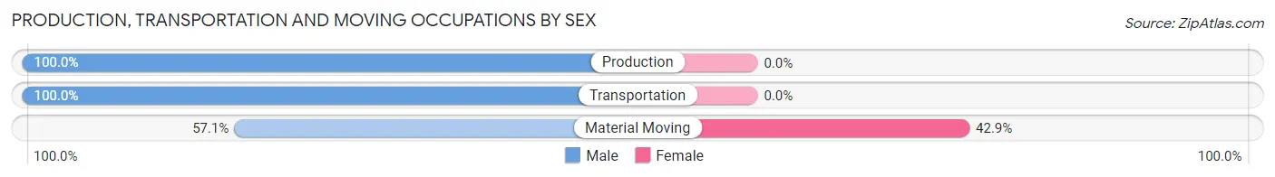 Production, Transportation and Moving Occupations by Sex in Keystone Heights