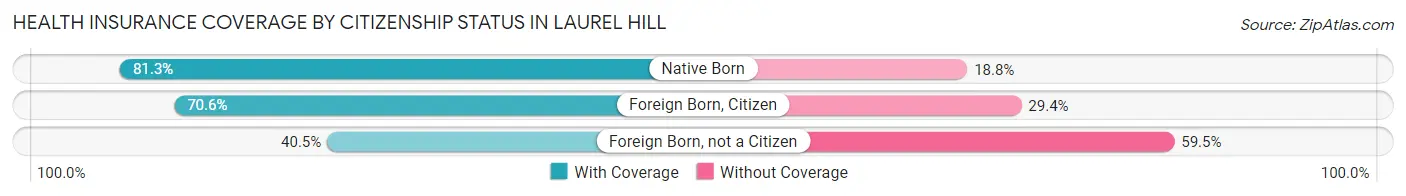Health Insurance Coverage by Citizenship Status in Laurel Hill