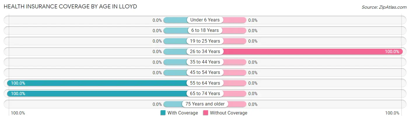 Health Insurance Coverage by Age in Lloyd