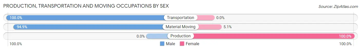 Production, Transportation and Moving Occupations by Sex in Loughman