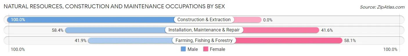 Natural Resources, Construction and Maintenance Occupations by Sex in Loxahatchee Groves