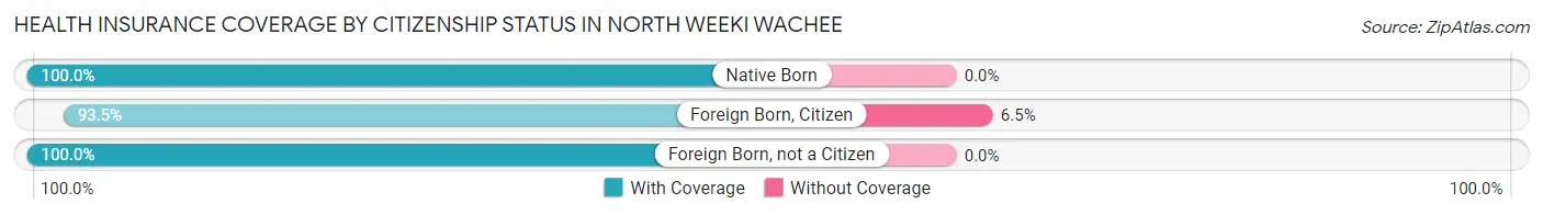 Health Insurance Coverage by Citizenship Status in North Weeki Wachee