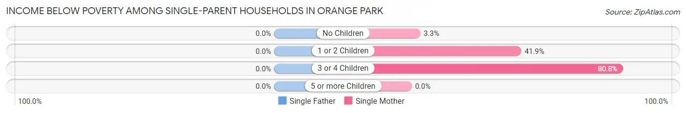 Income Below Poverty Among Single-Parent Households in Orange Park